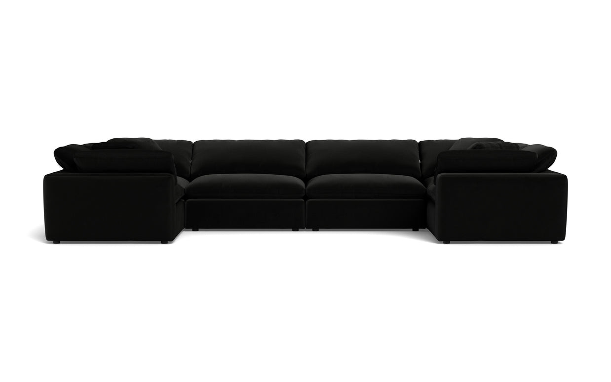 Kooper 4 Corner U Sectional-Superb Gun Metal-MAK Modern