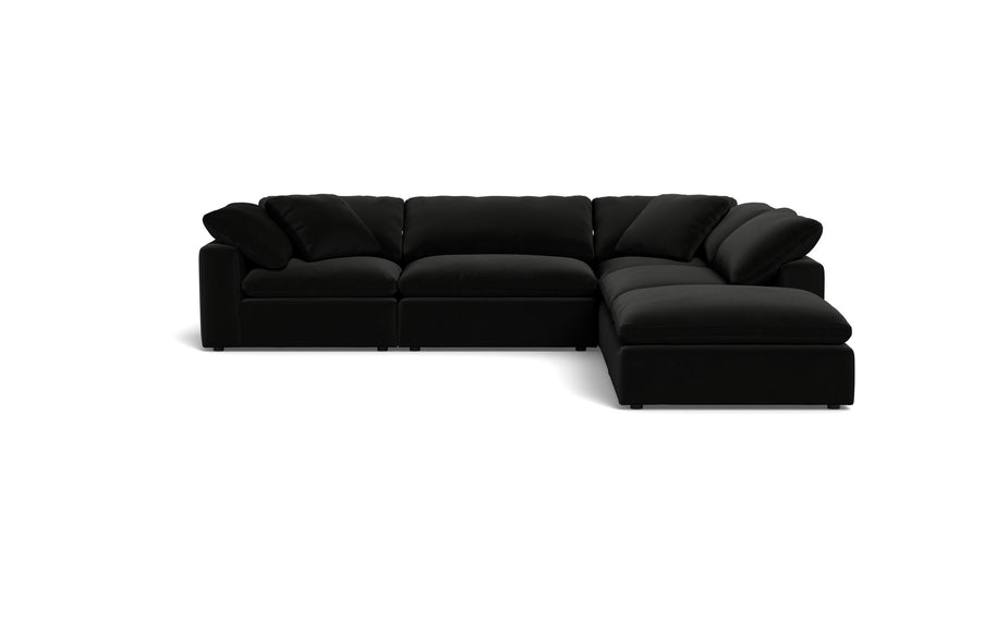 Kooper Modular Sectional w Ottoman-Fabric Sectional-Superb Gun Metal-MAK Modern