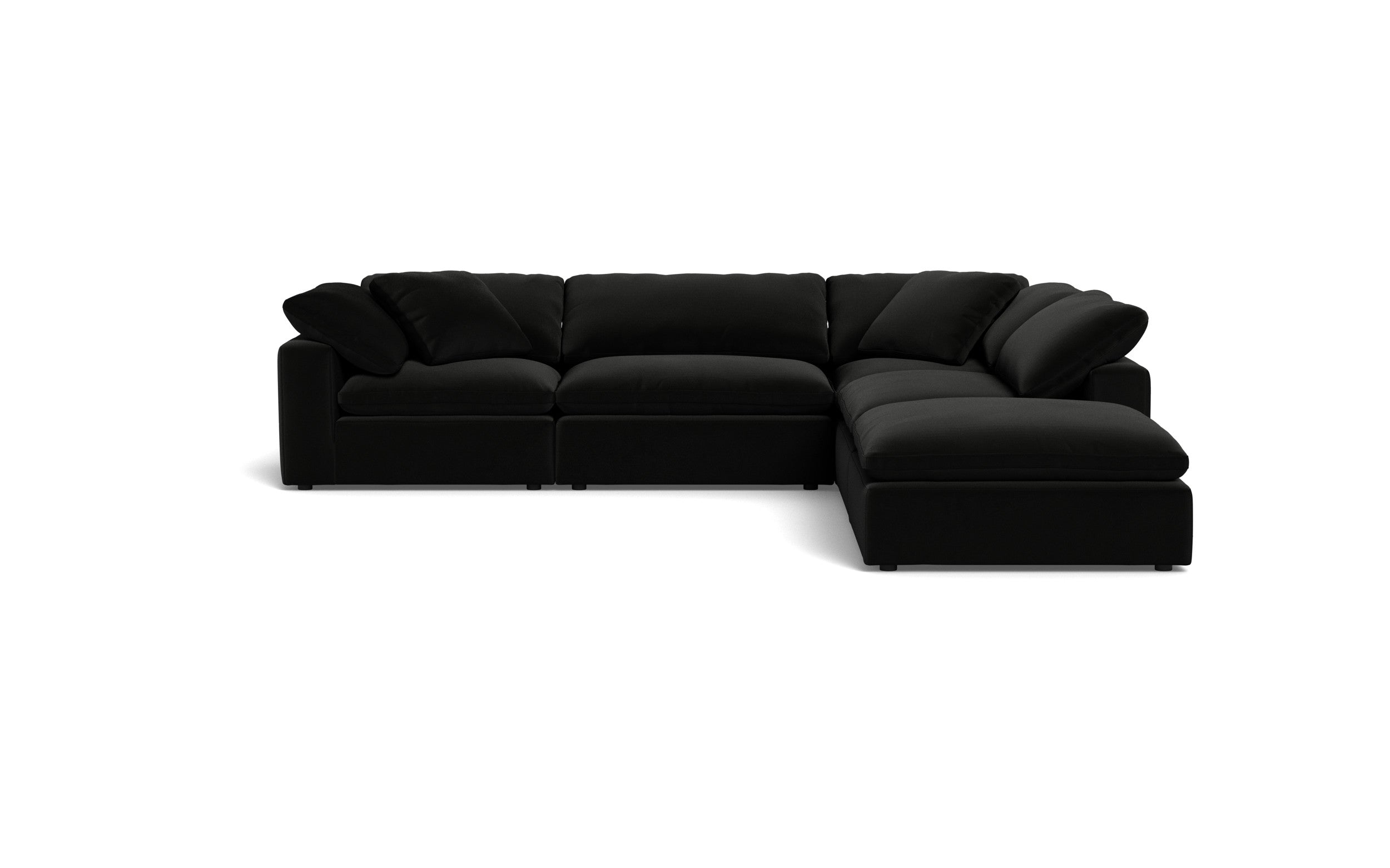 Kooper Modular Sectional w Ottoman-Fabric Sectional-Superb Gun Metal-MAK Modern