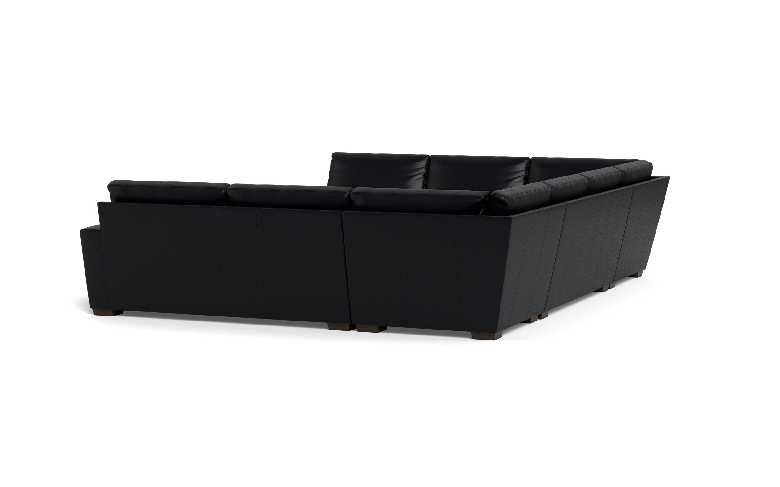 Kai Leather U Sectional-Leather Sofa-Tribeca Black Leather-MAK Modern
