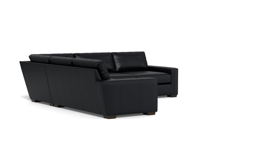 Kai Leather Corner Sectional-Leather Sofa-Tribeca Black Leather-MAK Modern