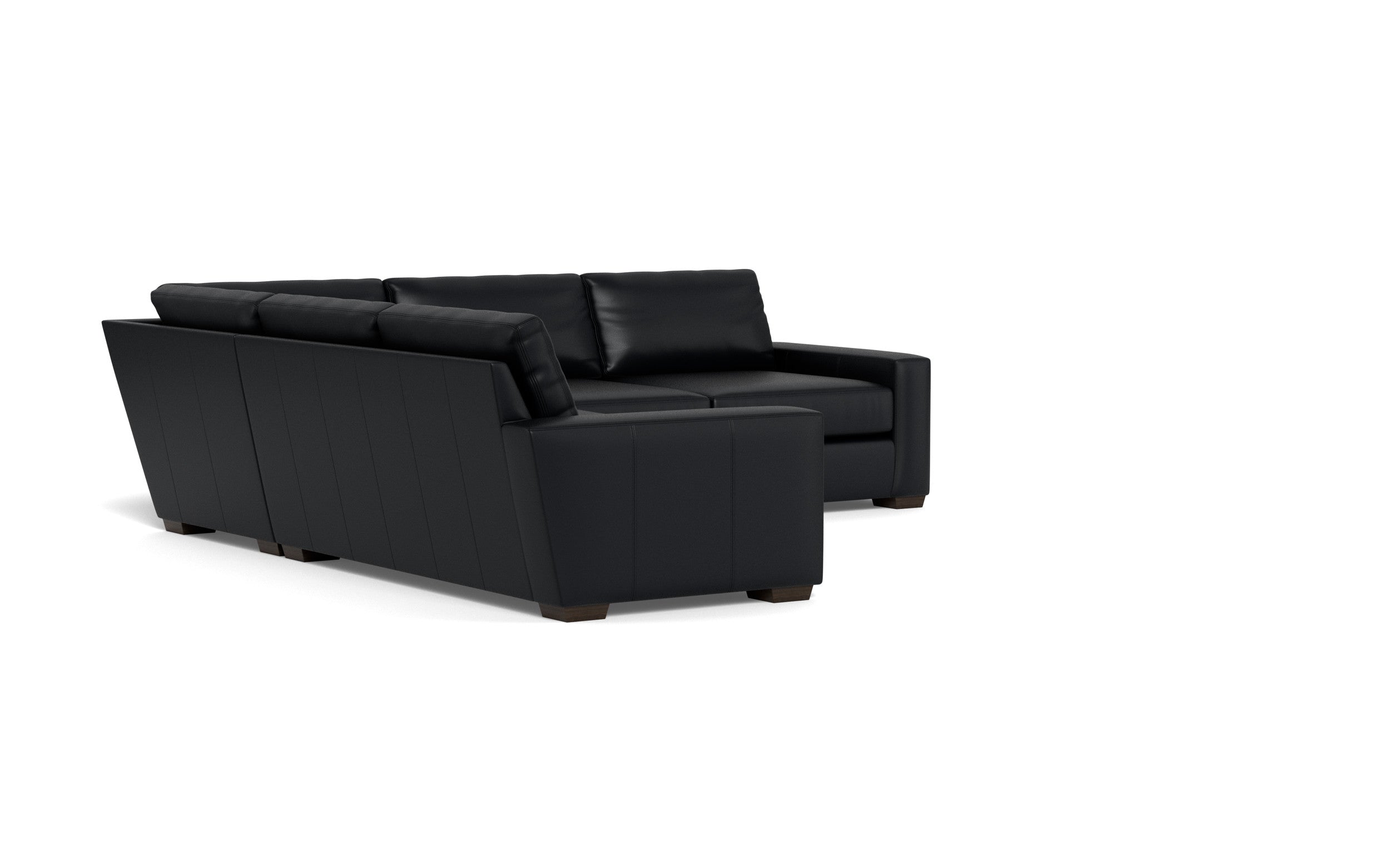 Kai Leather Corner Sectional-Leather Sofa-Tribeca Black Leather-MAK Modern