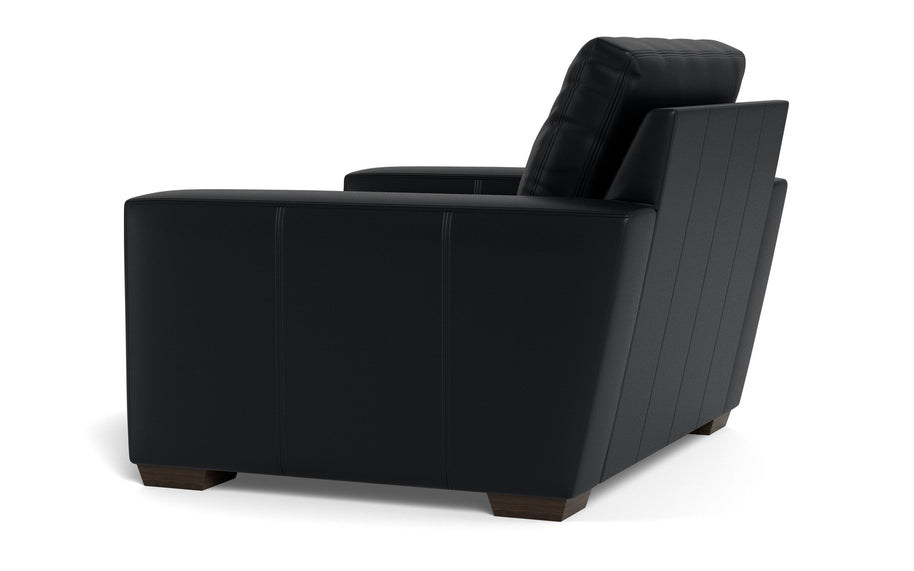 Kai Leather Arm Chair-Leather Sofa-Tribeca Black Leather-MAK Modern