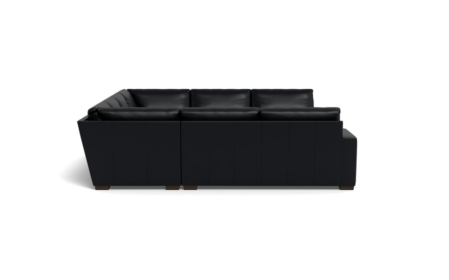 Kai Leather U Sectional-Leather Sofa-Tribeca Black Leather-MAK Modern