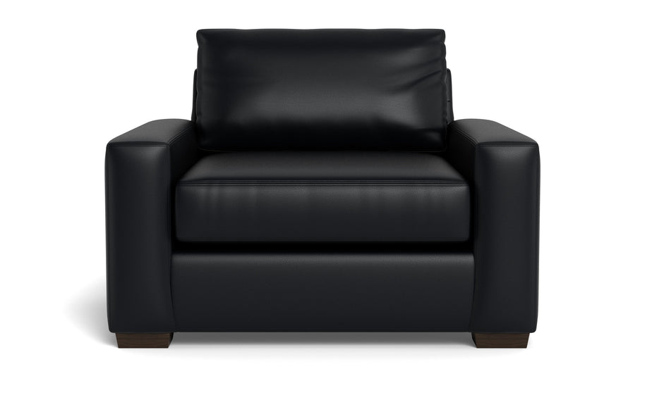 Kai Leather Arm Chair-Leather Sofa-Tribeca Black Leather-MAK Modern