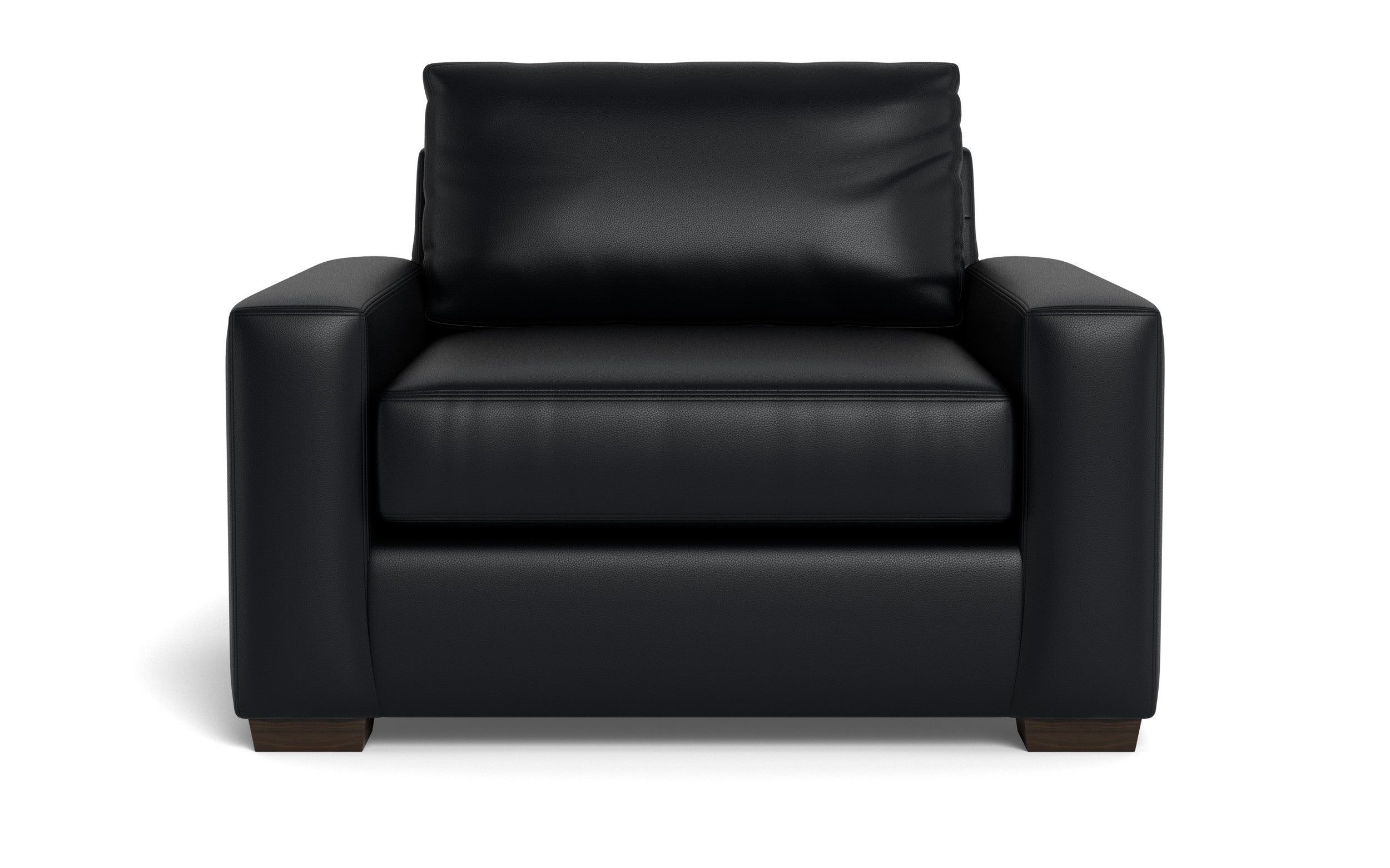 Kai Leather Arm Chair-Leather Sofa-Tribeca Black Leather-MAK Modern