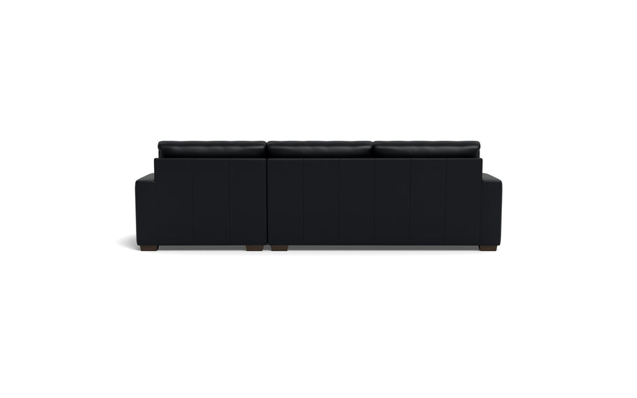 Kai Leather Right Chaise Sectional-Leather Sofa-Tribeca Black Leather-MAK Modern