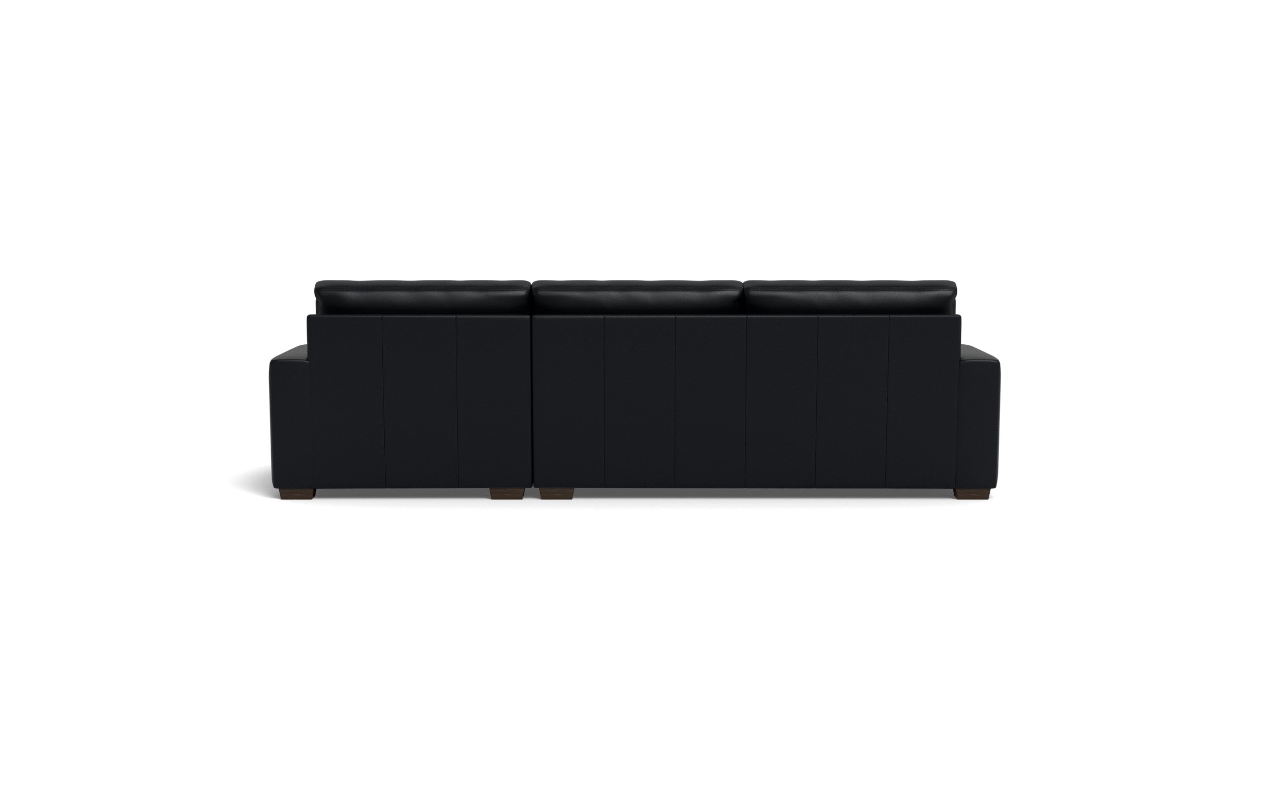 Kai Leather Right Chaise Sectional-Leather Sofa-Tribeca Black Leather-MAK Modern