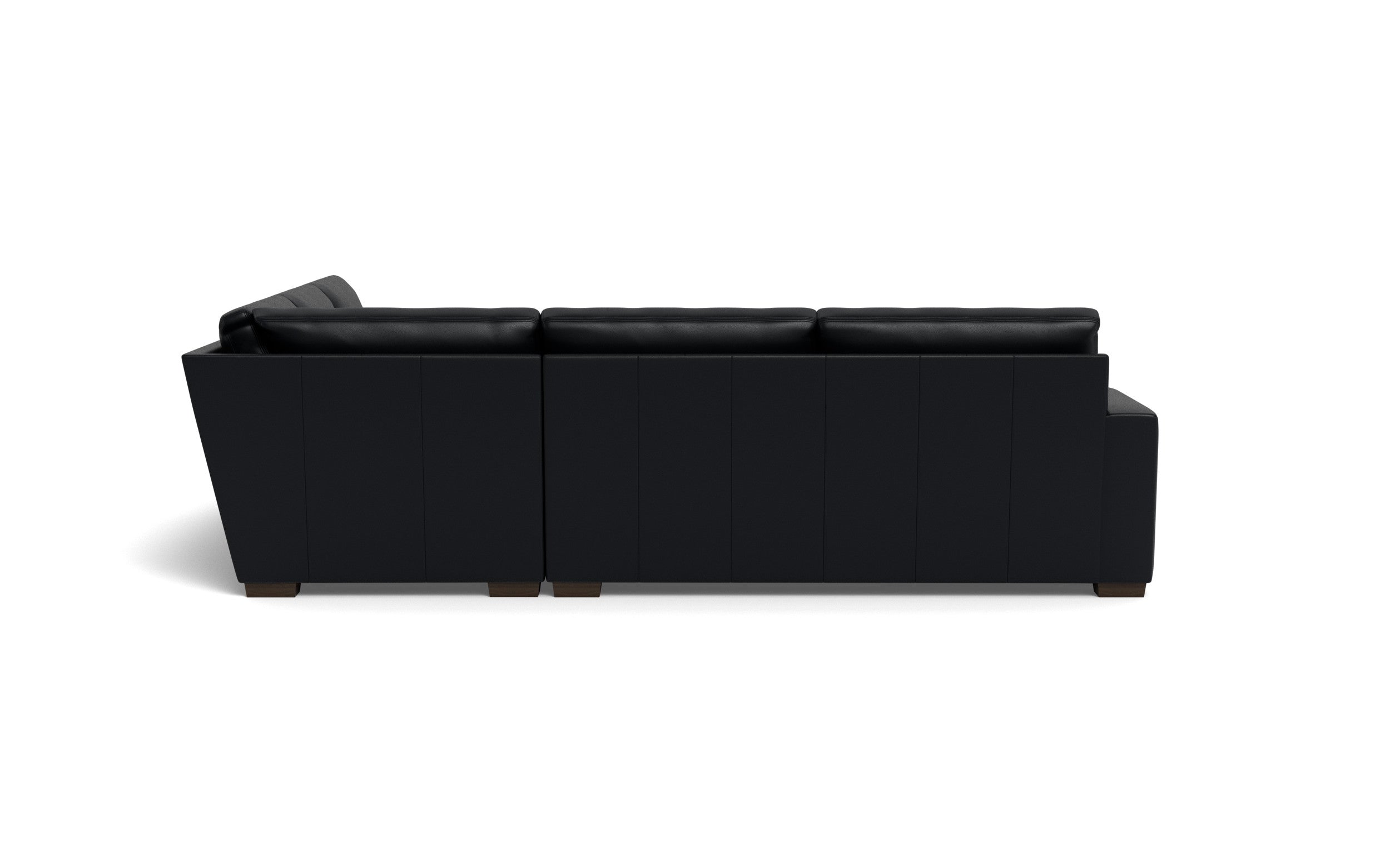 Kai Leather Corner Sectional-Leather Sofa-Tribeca Black Leather-MAK Modern