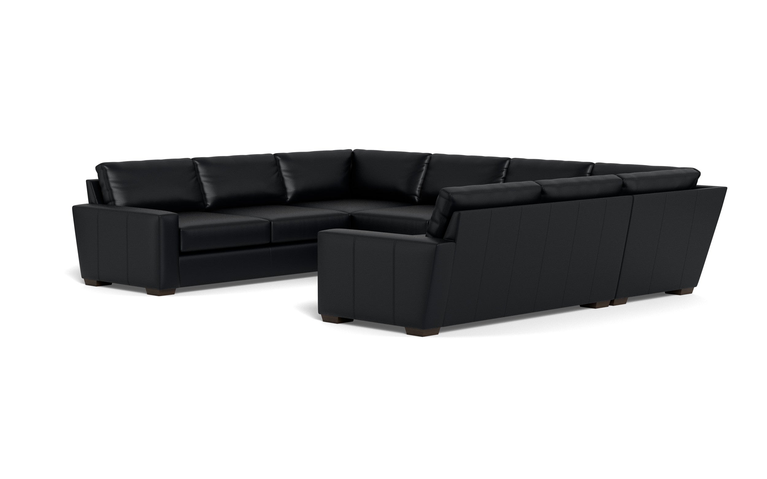 Kai Leather U Sectional-Leather Sofa-Tribeca Black Leather-MAK Modern