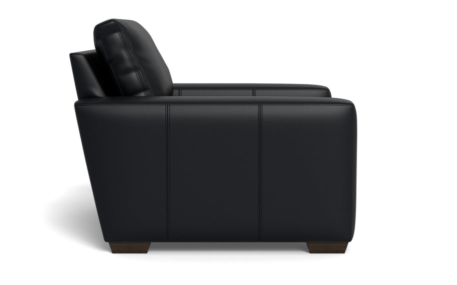 Kai Leather Arm Chair-Leather Sofa-Tribeca Black Leather-MAK Modern