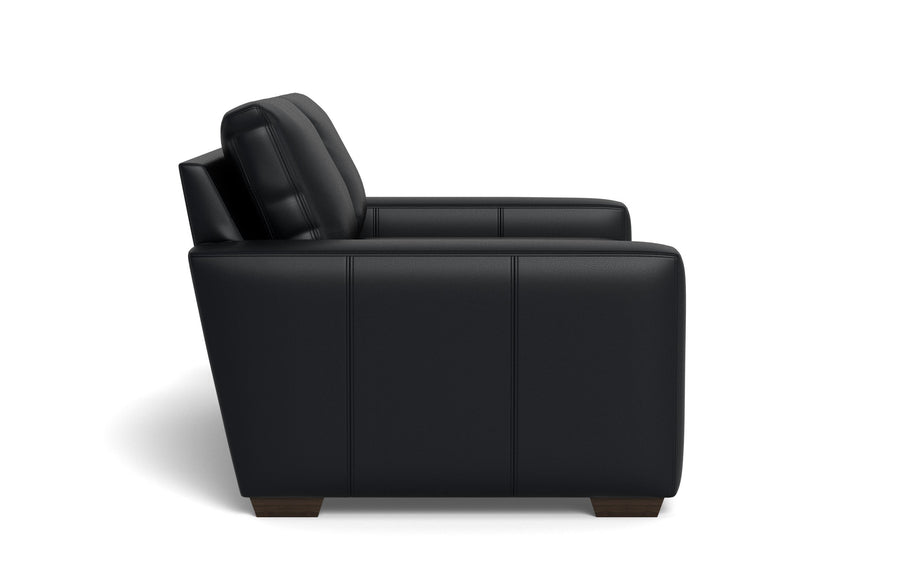 Kai Leather Loveseat-Leather Sofa-Tribeca Black Leather-MAK Modern
