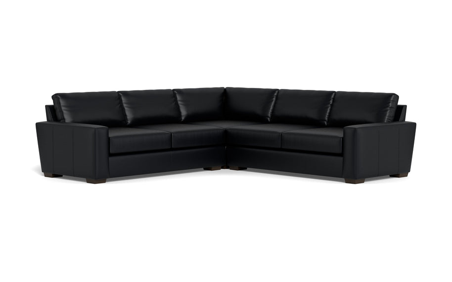 Kai Leather Corner Sectional-Leather Sofa-Tribeca Black Leather-MAK Modern