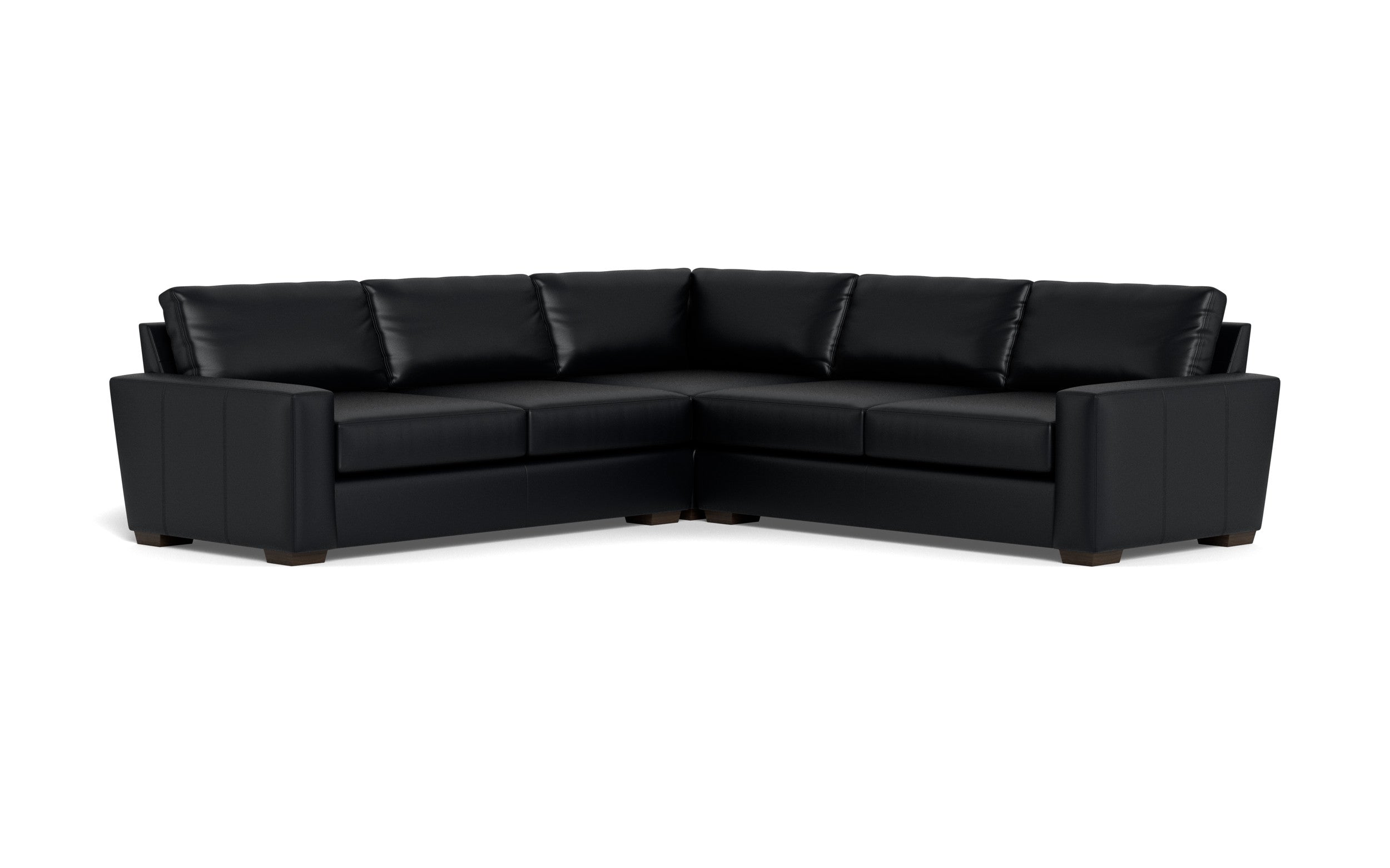 Kai Leather Corner Sectional-Leather Sofa-Tribeca Black Leather-MAK Modern