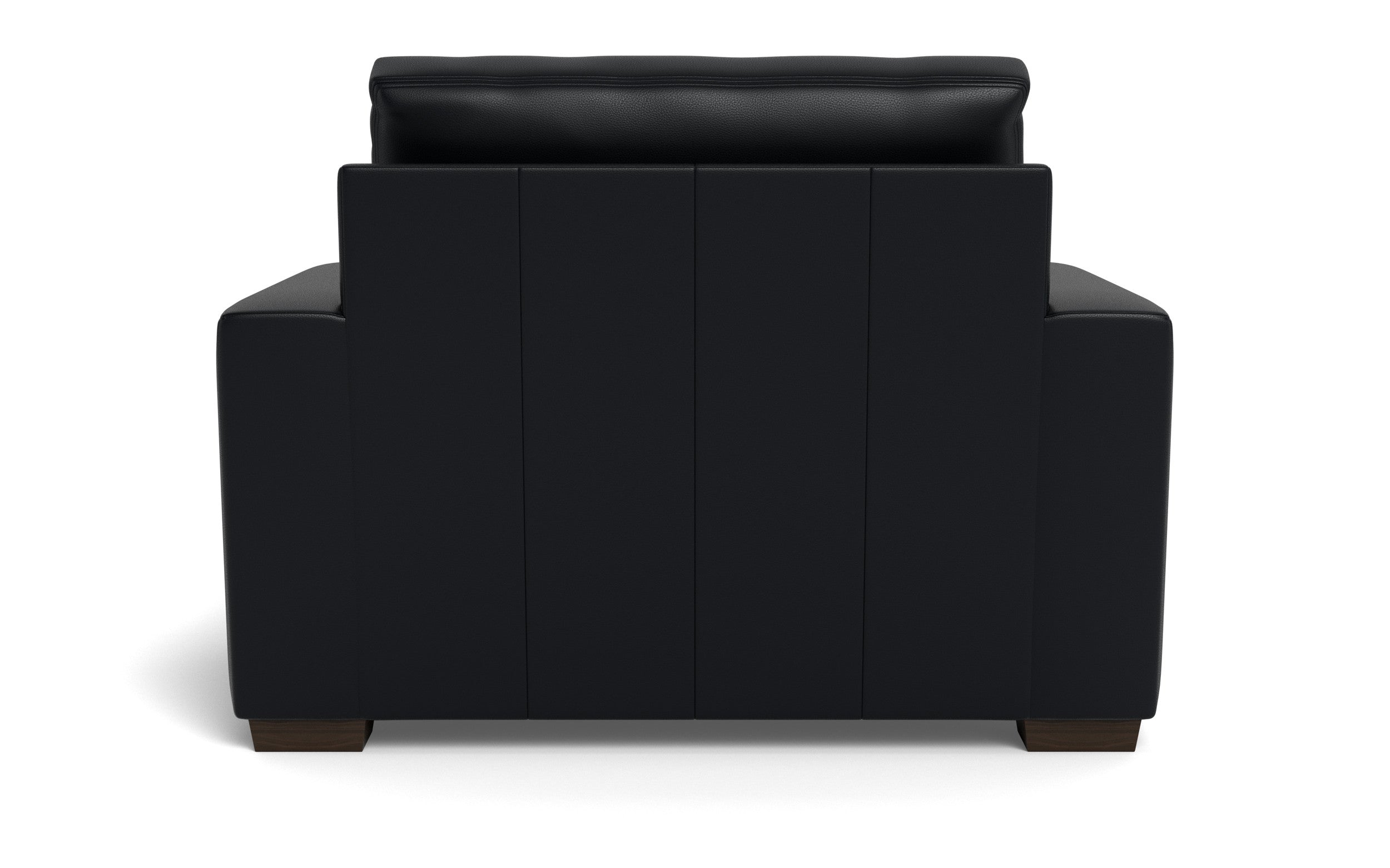 Kai Leather Arm Chair-Leather Sofa-Tribeca Black Leather-MAK Modern