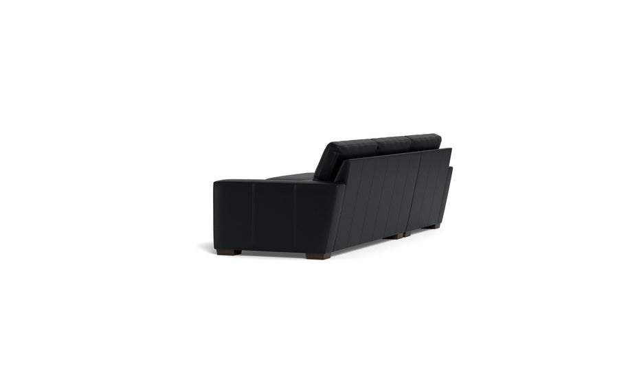 Kai Leather Left Chaise Sectional-Leather Sofa-Tribeca Black Leather-MAK Modern