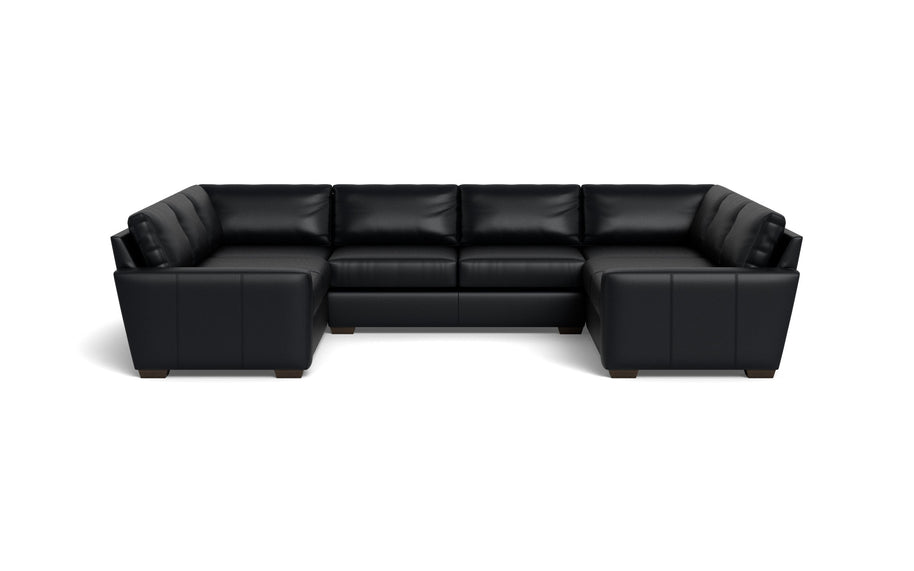 Kai Leather U Sectional-Leather Sofa-Tribeca Black Leather-MAK Modern