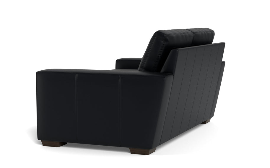 Kai Leather Loveseat-Leather Sofa-Tribeca Black Leather-MAK Modern