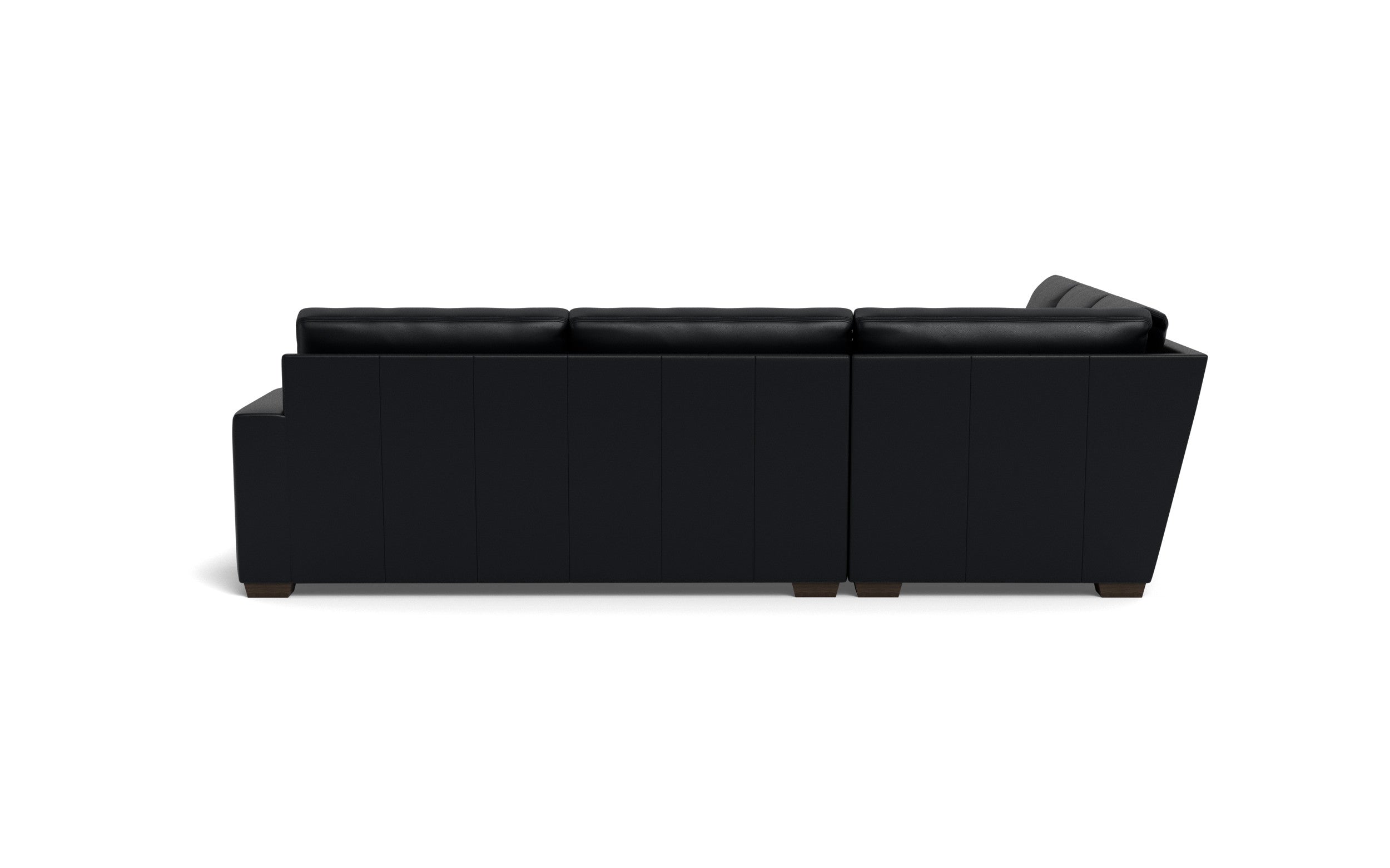 Kai Leather Corner Sectional-Leather Sofa-Tribeca Black Leather-MAK Modern