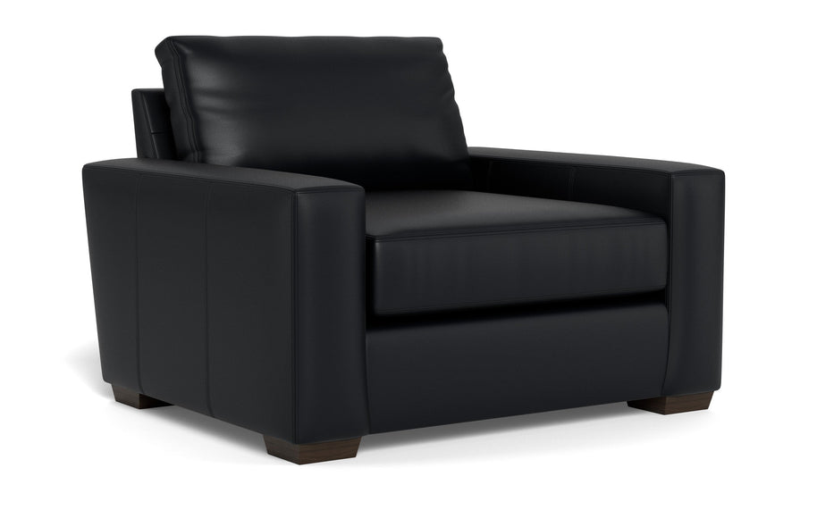Kai Leather Arm Chair-Leather Sofa-Tribeca Black Leather-MAK Modern