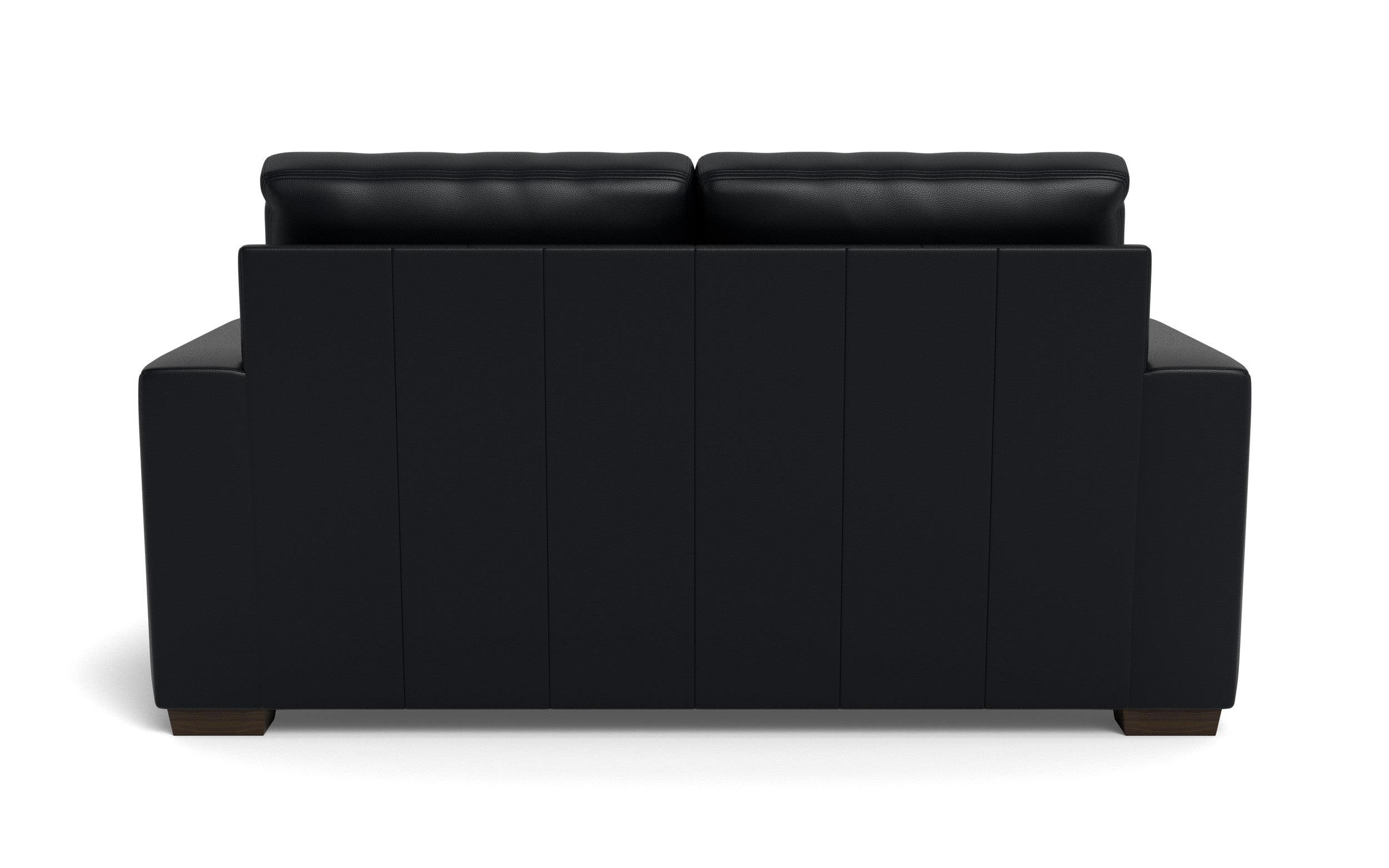 Kai Leather Loveseat-Leather Sofa-Tribeca Black Leather-MAK Modern