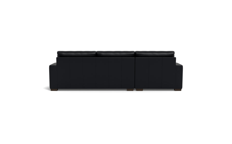 Kai Leather Left Chaise Sectional-Leather Sofa-Tribeca Black Leather-MAK Modern