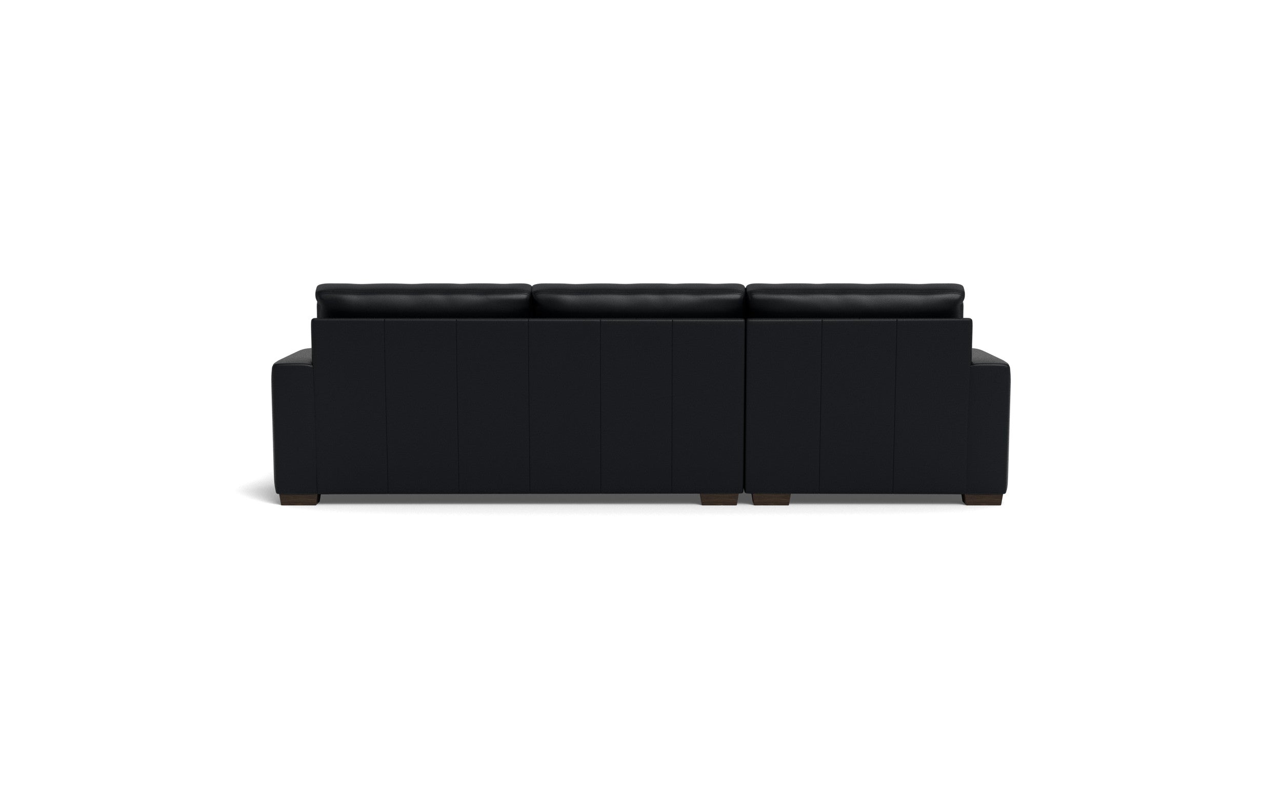 Kai Leather Left Chaise Sectional-Leather Sofa-Tribeca Black Leather-MAK Modern