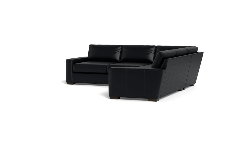 Kai Leather Corner Sectional-Leather Sofa-Tribeca Black Leather-MAK Modern