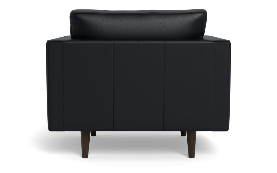 Ayden Leather Arm Chair-Leather Sectional-Tribeca Black Leather-MAK Modern