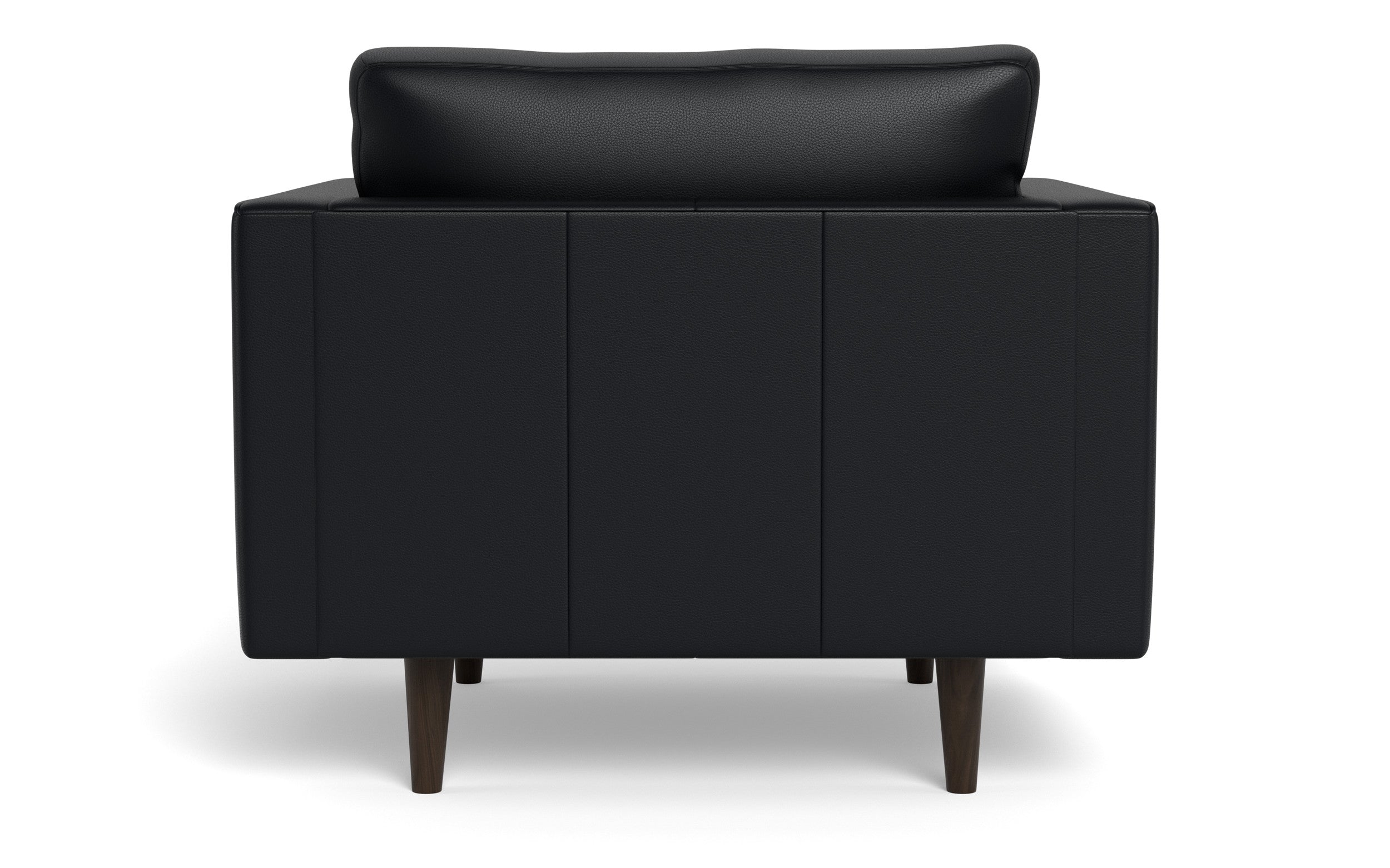 Ayden Leather Arm Chair-Leather Sectional-Tribeca Black Leather-MAK Modern
