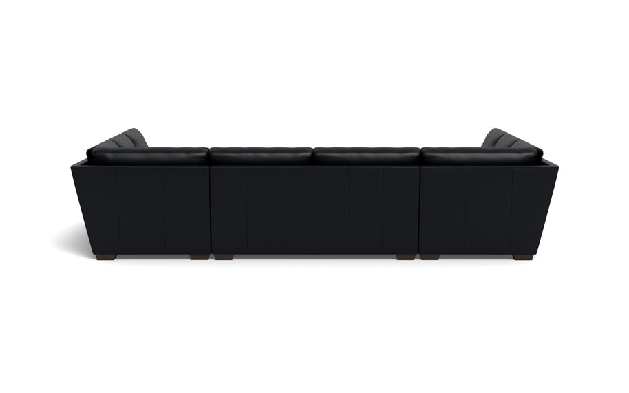 Kai Leather U Sectional-Leather Sofa-Tribeca Black Leather-MAK Modern