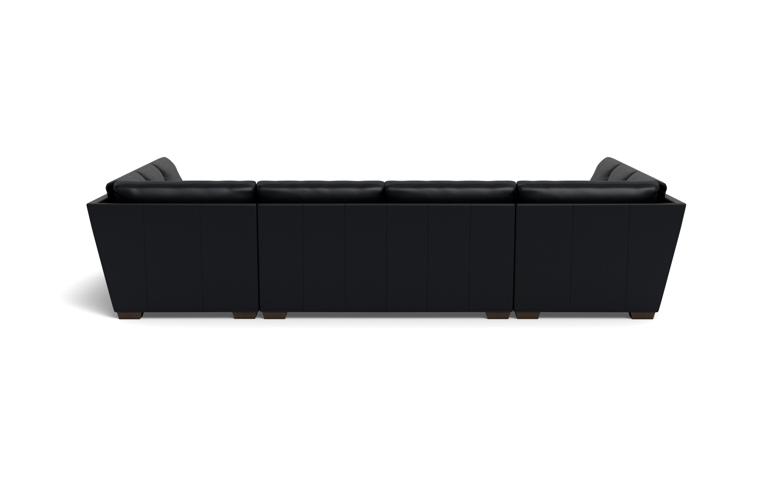 Kai Leather U Sectional-Leather Sofa-Tribeca Black Leather-MAK Modern