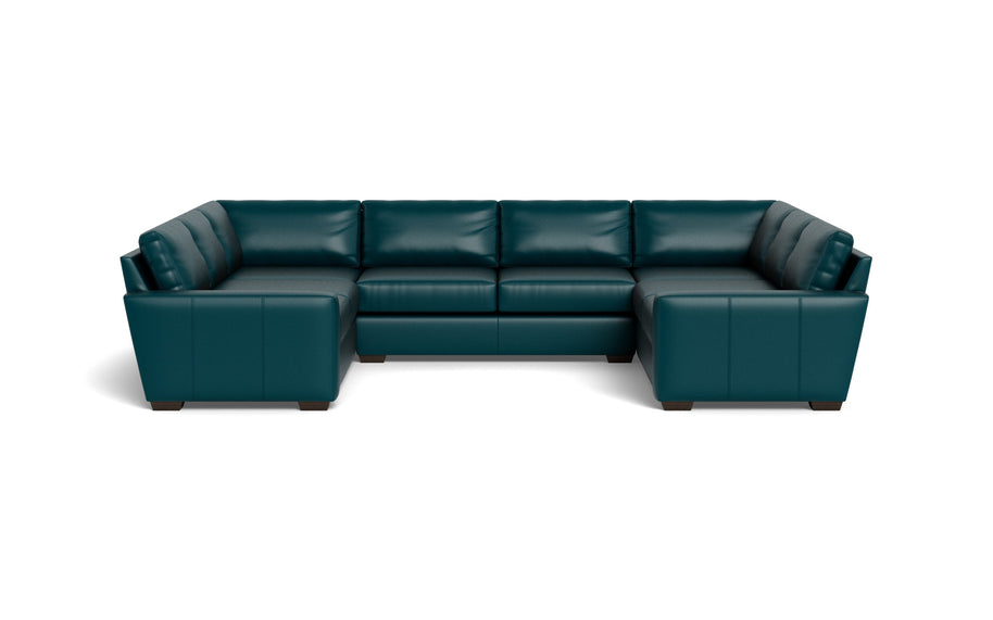 Kai Leather U Sectional-Leather Sofa-Tribeca Lagoon-MAK Modern