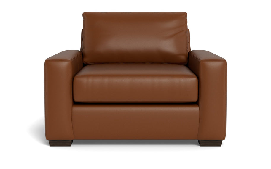 Kai Leather Arm Chair-Leather Sofa-Tribeca Chestnut Leather-MAK Modern