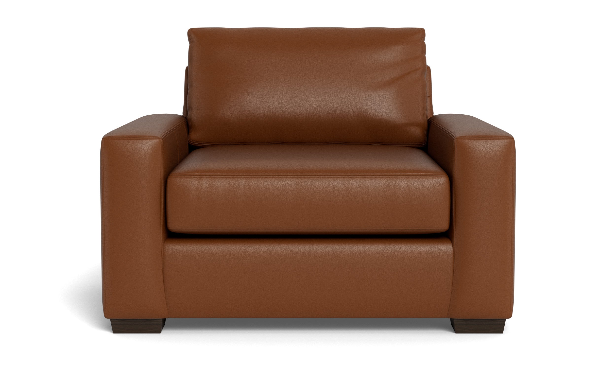 Kai Leather Arm Chair-Leather Sofa-Tribeca Chestnut Leather-MAK Modern
