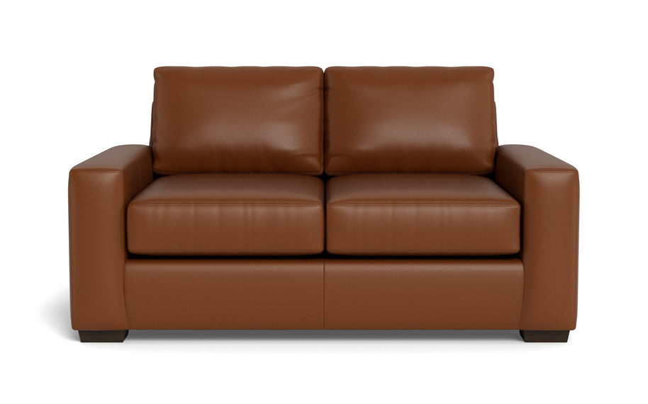 Kai Leather Loveseat-Leather Sofa-Tribeca Chestnut Leather-MAK Modern