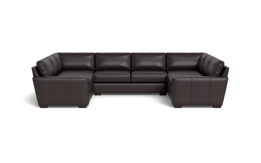 Kai Leather U Sectional-Leather Sofa-Tribeca Quarry Leather-MAK Modern