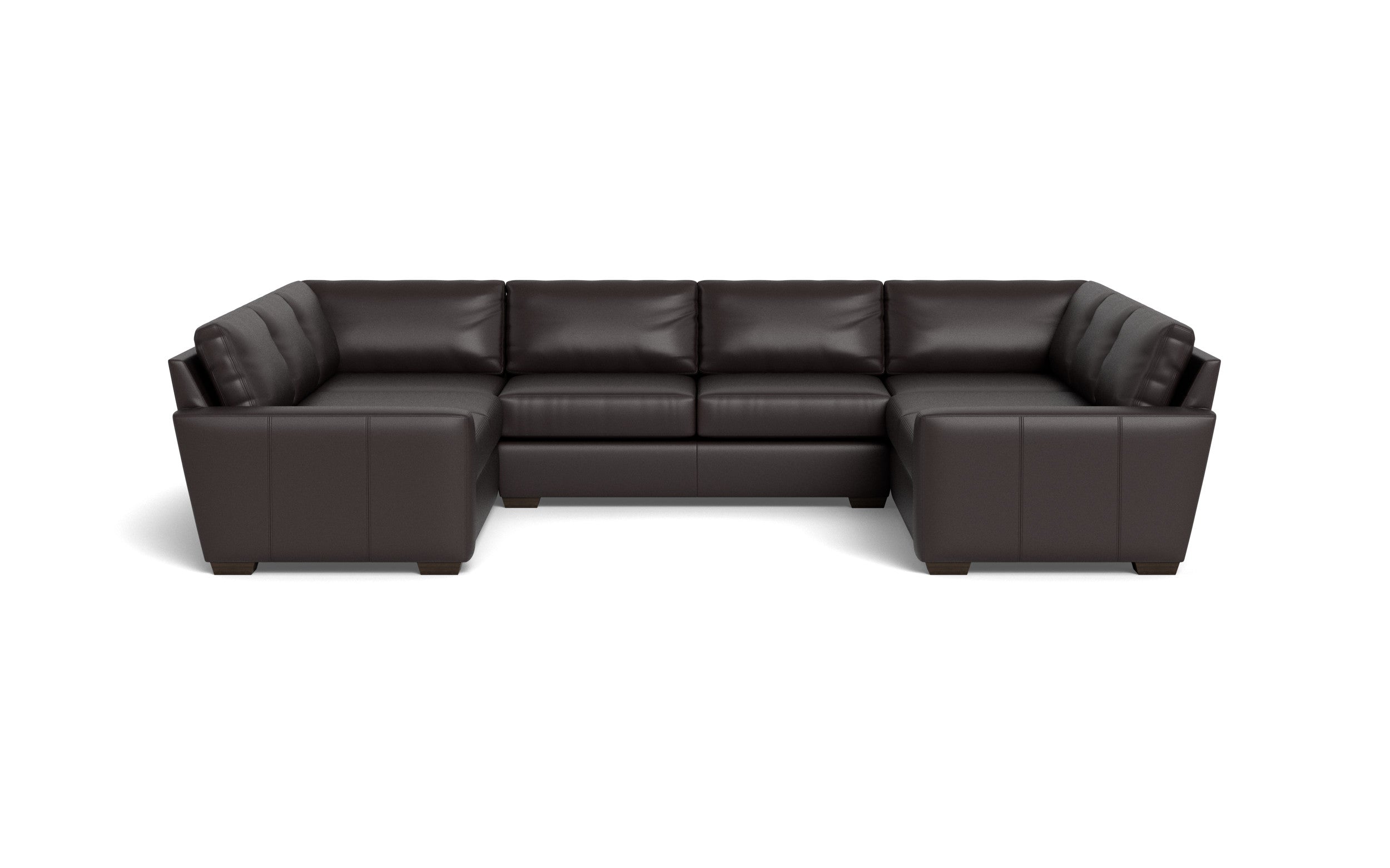 Kai Leather U Sectional-Leather Sofa-Tribeca Quarry Leather-MAK Modern