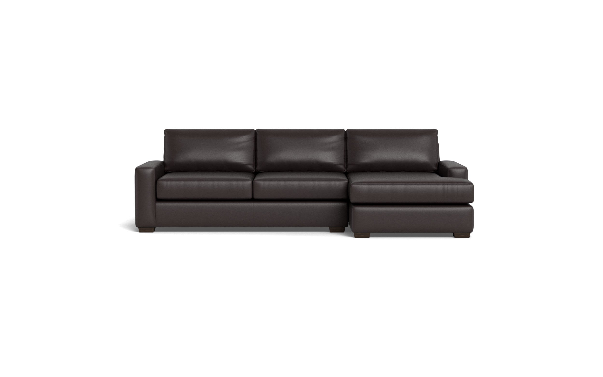 Kai Leather Right Chaise Sectional-Leather Sofa-Tribeca Quarry Leather-MAK Modern