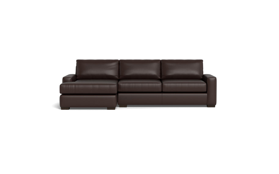 Kai Leather Left Chaise Sectional-Leather Sofa-Tribeca Espresso Leather-MAK Modern