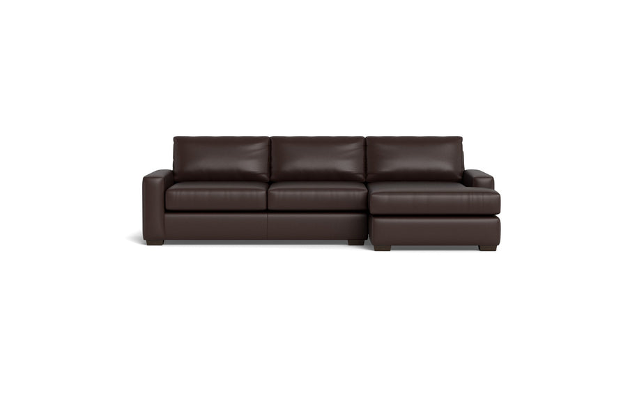 Kai Leather Right Chaise Sectional-Leather Sofa-Tribeca Espresso Leather-MAK Modern