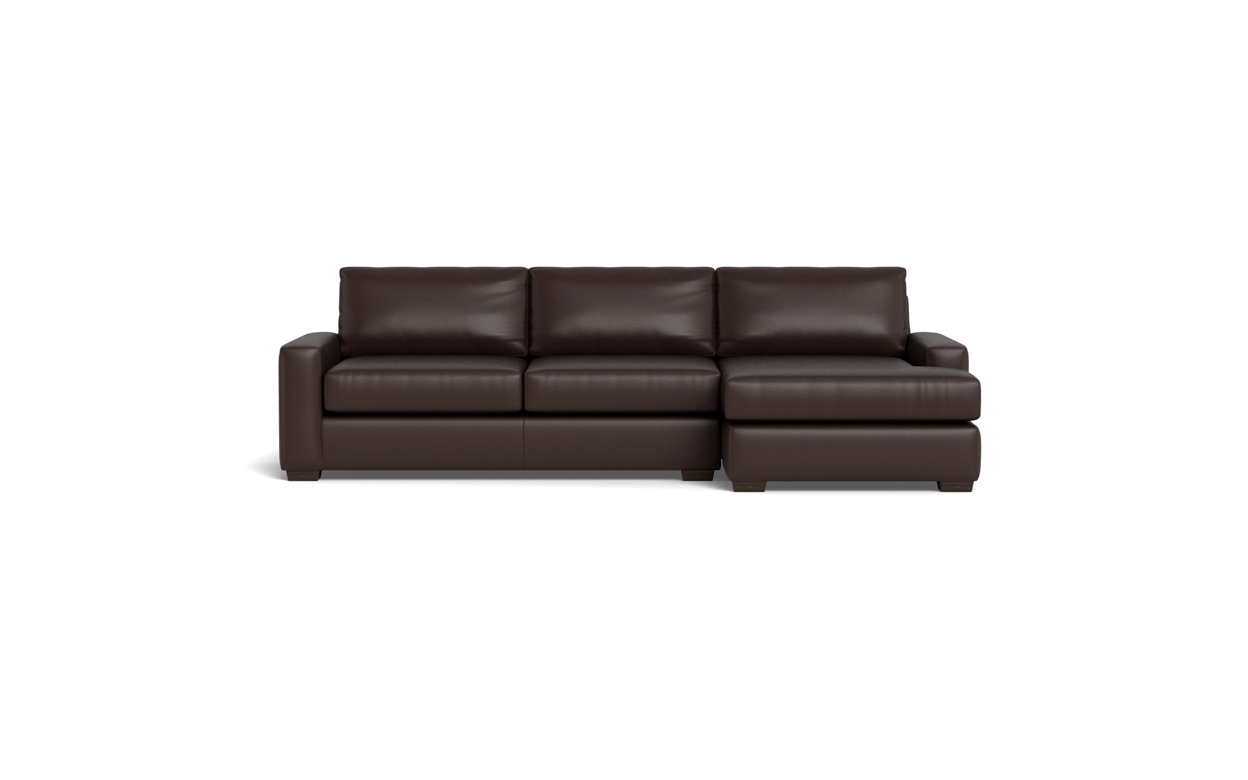 Kai Leather Right Chaise Sectional-Leather Sofa-Tribeca Espresso Leather-MAK Modern