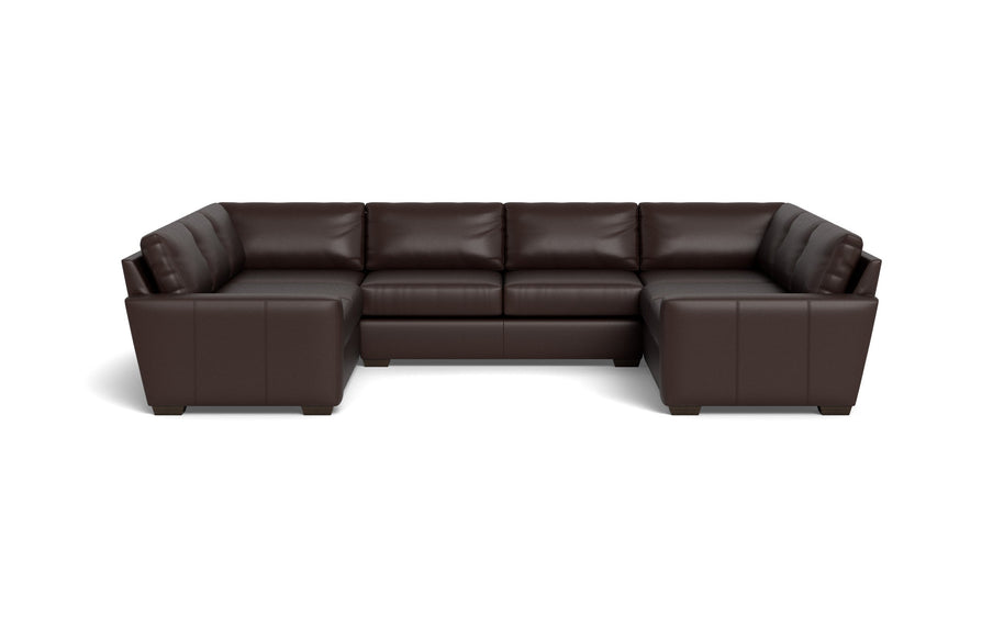 Kai Leather U Sectional-Leather Sofa-Tribeca Espresso Leather-MAK Modern
