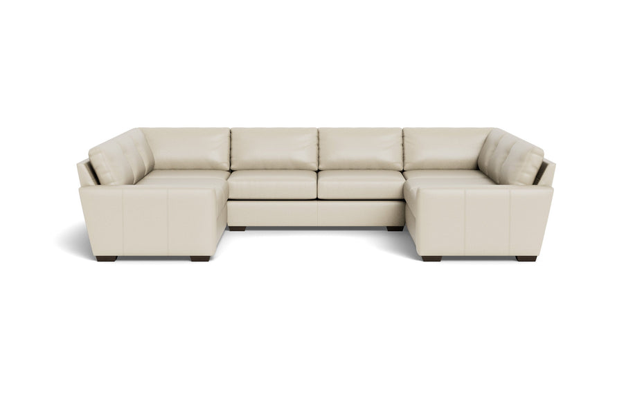 Kai Leather U Sectional-Leather Sofa-Tribeca Cream Leather-MAK Modern