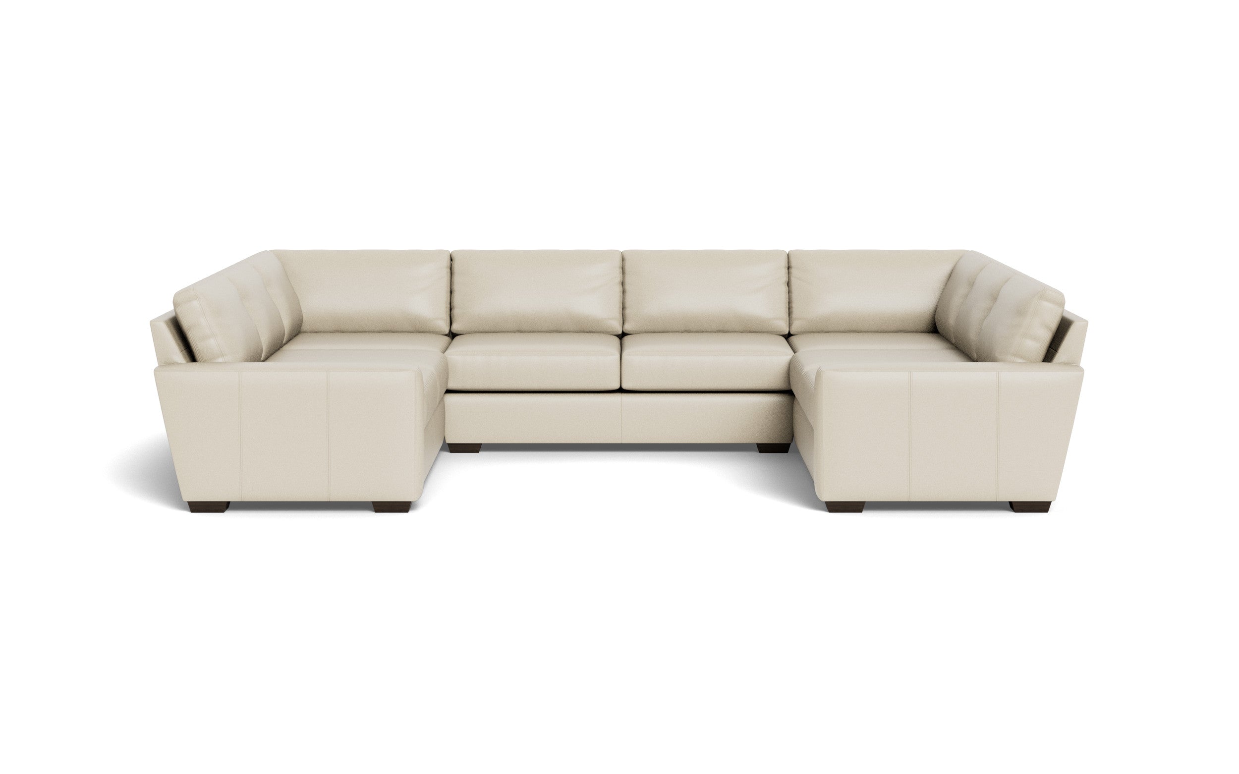 Kai Leather U Sectional-Leather Sofa-Tribeca Cream Leather-MAK Modern