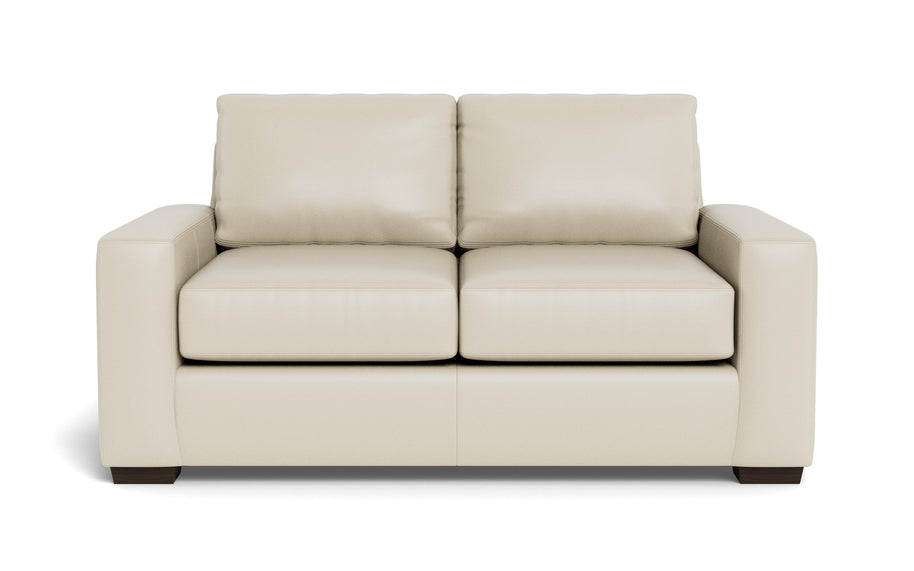 Kai Leather Loveseat-Leather Sofa-Tribeca Cream Leather-MAK Modern
