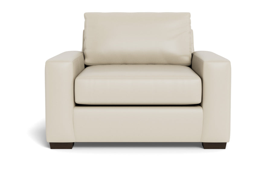 Kai Leather Arm Chair-Leather Sofa-Tribeca Cream Leather-MAK Modern