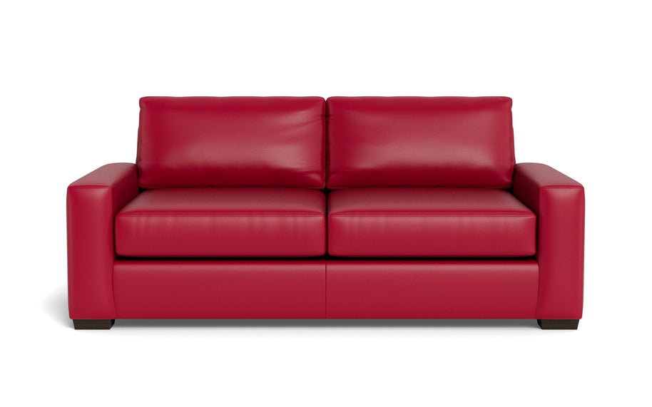 Kai Leather Sofa-Leather Sofa-Tribeca Scarlet-MAK Modern