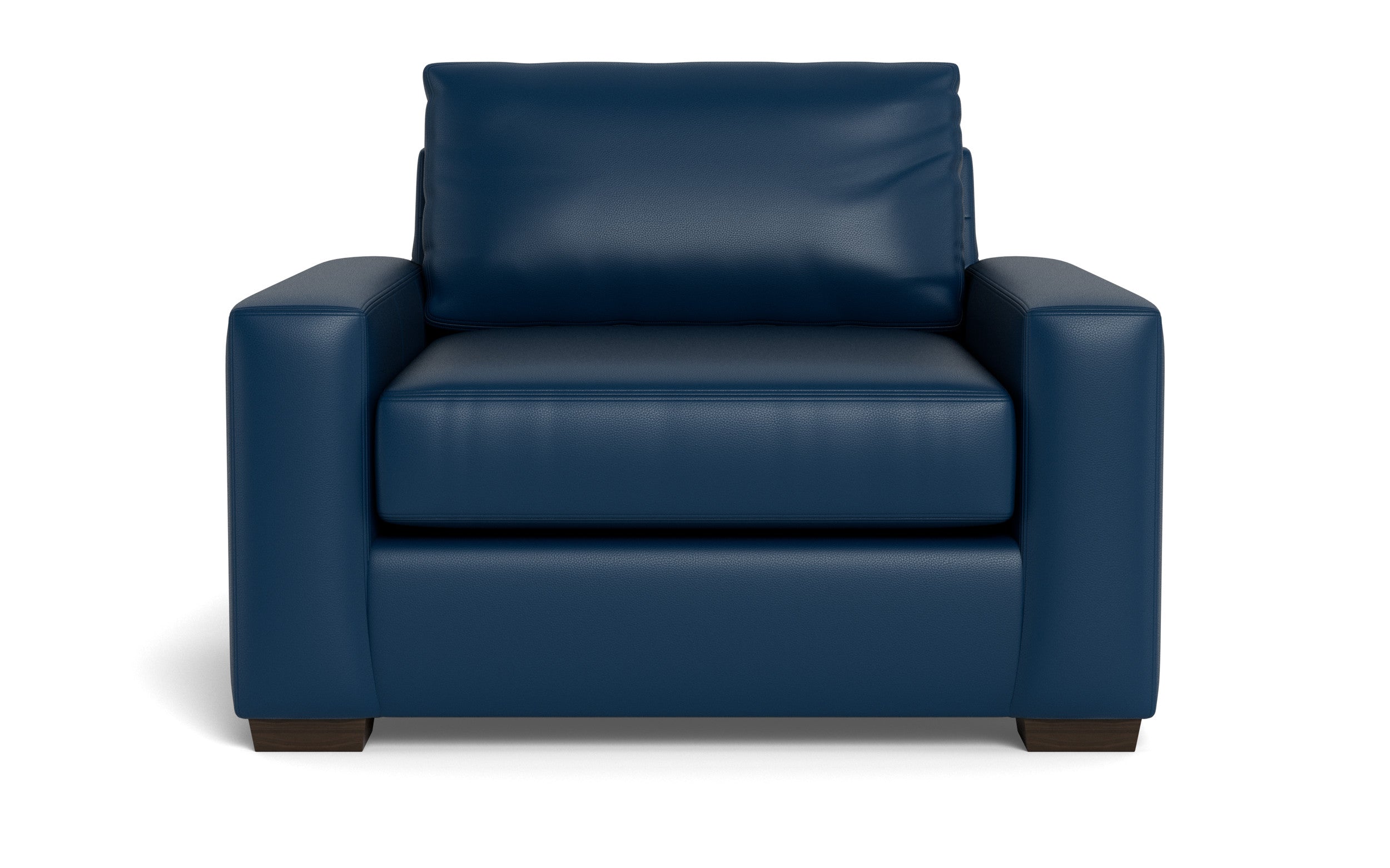 Kai Leather Arm Chair-Leather Sofa-Tribeca Cobalt-MAK Modern
