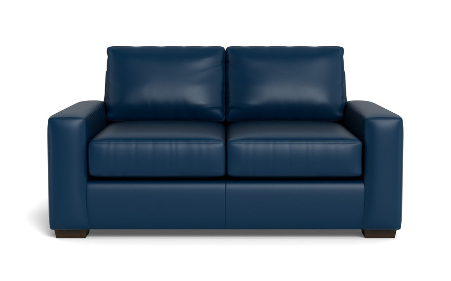 Kai Leather Loveseat-Leather Sofa-Tribeca Cobalt-MAK Modern